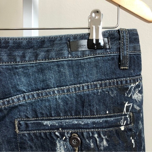 One Teaspoon Mens Jeans 32 R RELAXED TAPERED COWBOY MR GOLDS Revolve Artsy Dark - Picture 14 of 16